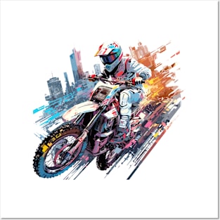 Motocross Racer Speed Competition Competition Posters and Art